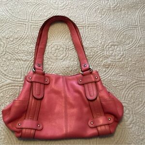 Womens Tignanello leather pink handbag. Very gently used